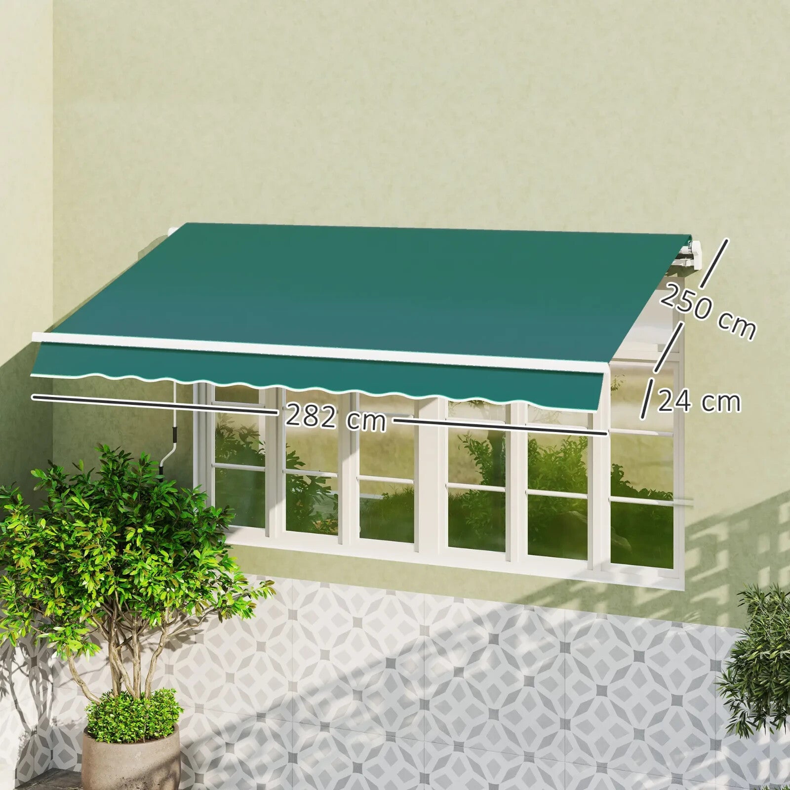 Awning Replacement Canopy Fabric Only Sun Shade Cover Water Resistant Green - Home and Garden Furniture Shop - rustic - furniture