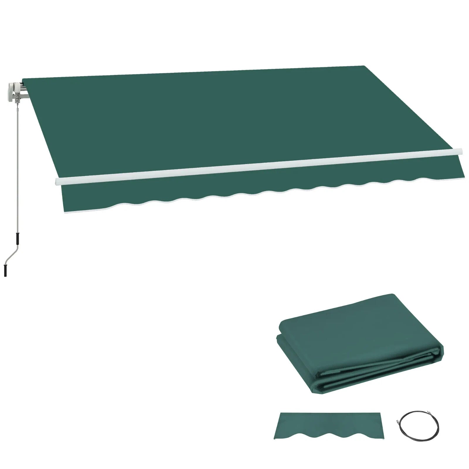 Awning Replacement Canopy Fabric Only Sun Shade Cover Water Resistant Green - Home and Garden Furniture Shop - rustic - furniture
