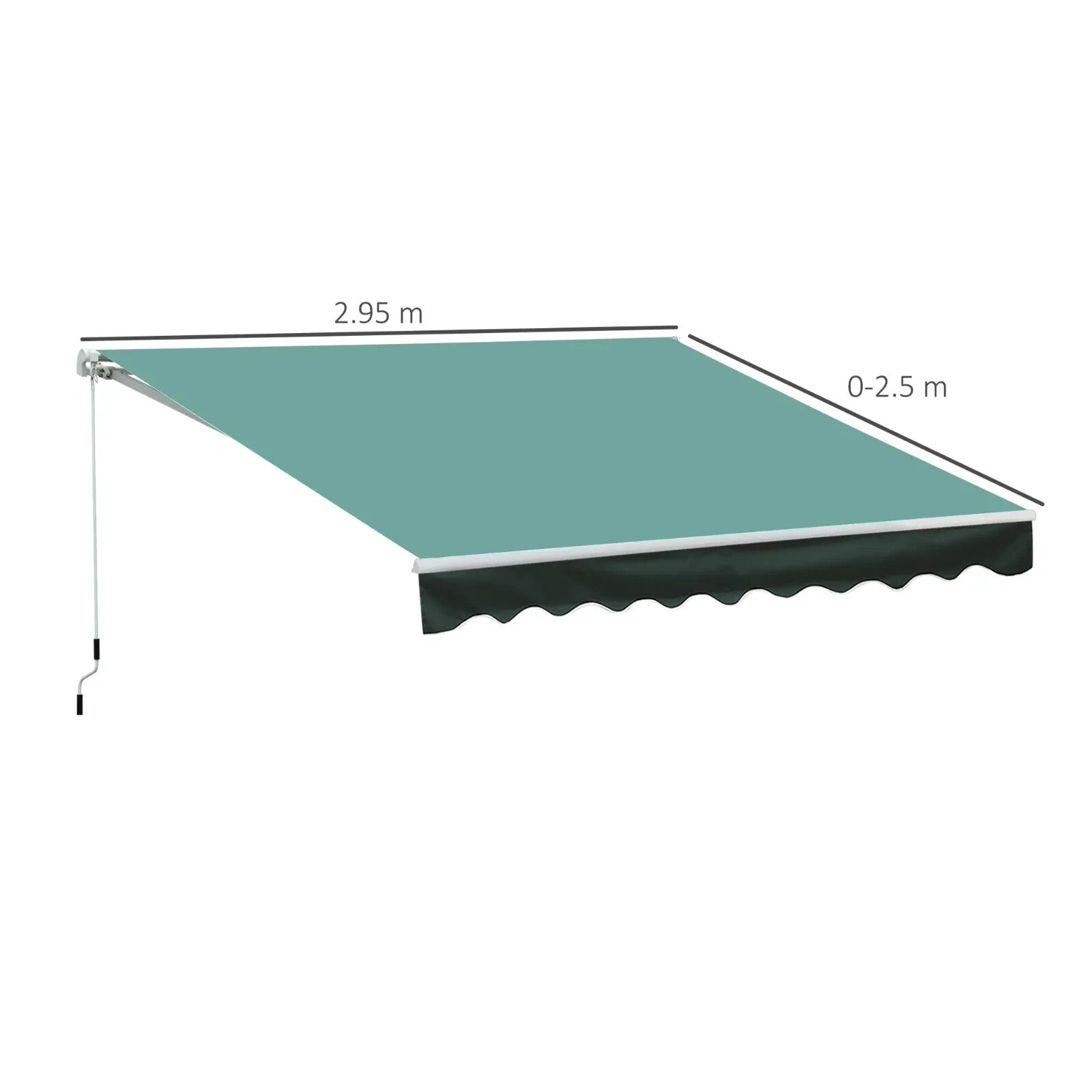 Awning Retractable Canopy Water - Resistant with Crank & Height Adjustable Green - Home and Garden Furniture Shop - #rustic - furniture#