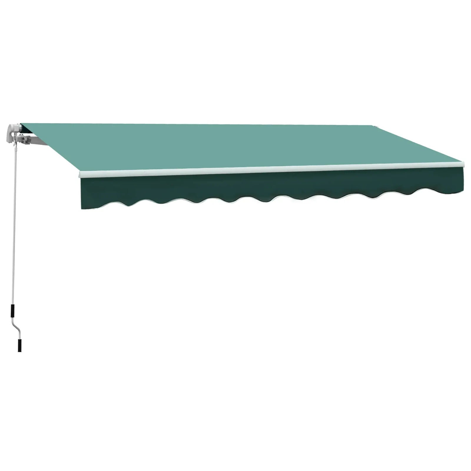 Awning Retractable Canopy Water - Resistant with Crank & Height Adjustable Green - Home and Garden Furniture Shop - #rustic - furniture#