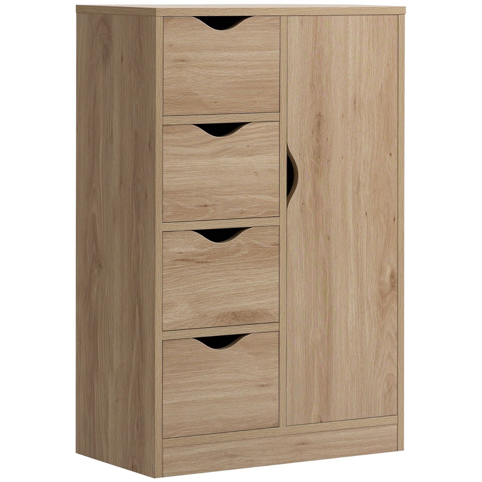 Bathroom Floor Cabinet Freestanding Storage Unit 4 Drawers Cupboard Oak Style - Home and Garden Furniture Shop - #rustic - furniture#