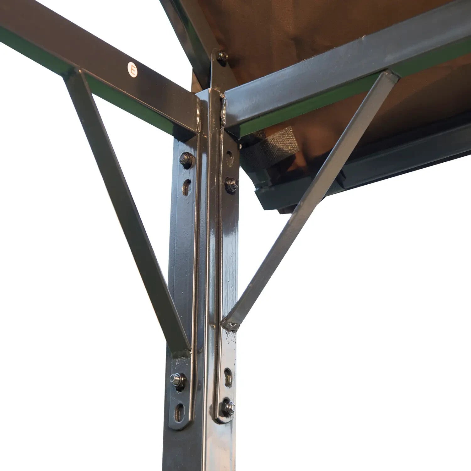 BBQ Gazebo Garden Canopy Tent Metal Frame Shelter for Cooking or Smoking Brown - Home and Garden Furniture Shop - rustic - furniture