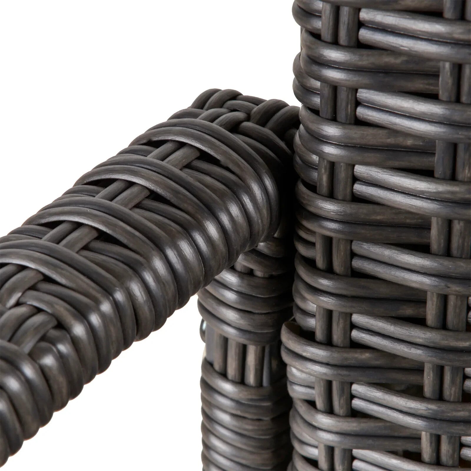 Bistro Rocking Chair Recliner PE Rattan w/ High Back Seat Cushion & Armrest Gre - Home and Garden Furniture Shop - rustic - furniture