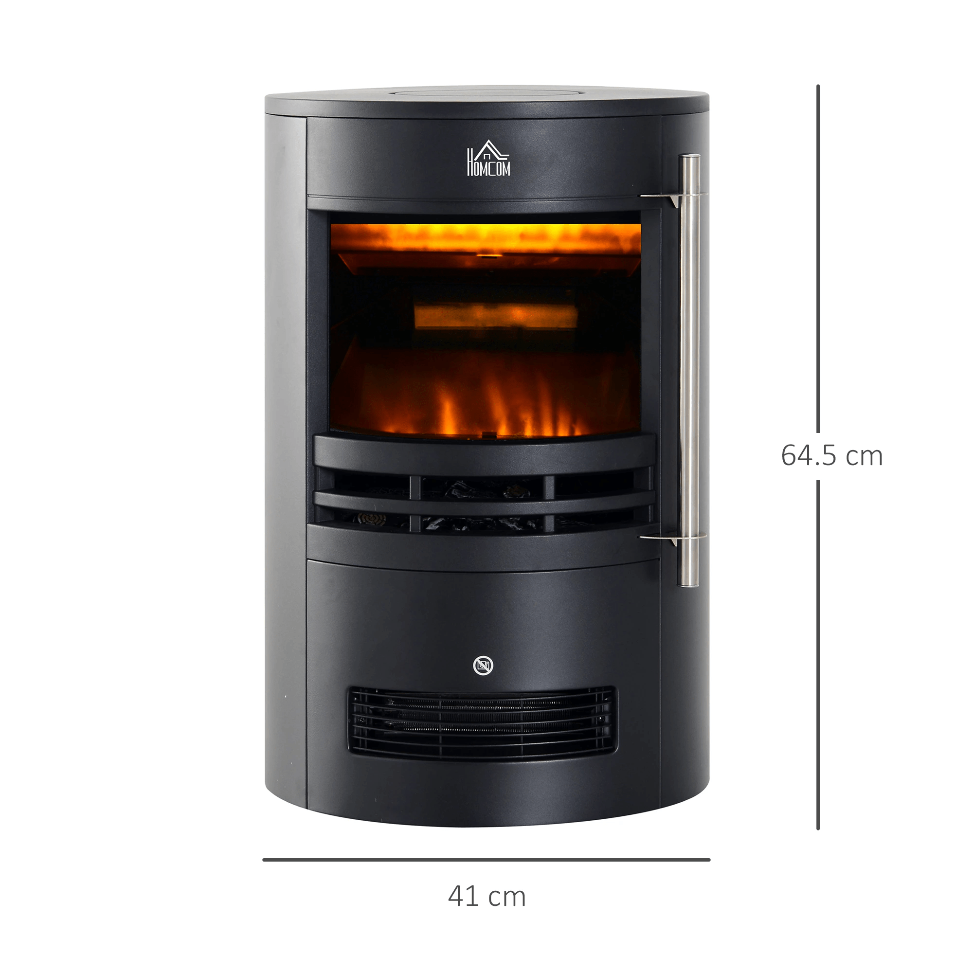 Black Vintage Fireplace Electric Freestanding Stove Fan Heater Log Burner Effect - Home and Garden Furniture Shop - #rustic - furniture#