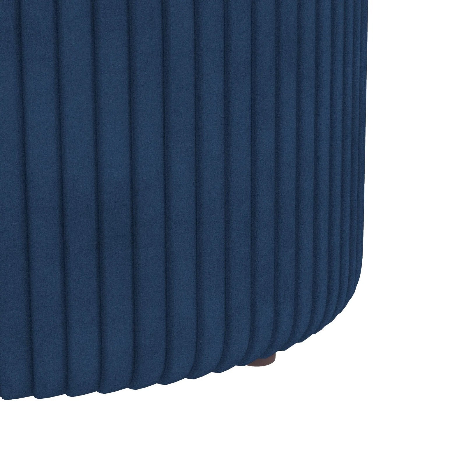 Blue Round Pouffe Storage Footstool with Cushioned Top Padded Lid Ottoman Stool - Home and Garden Furniture Shop - rustic - furniture