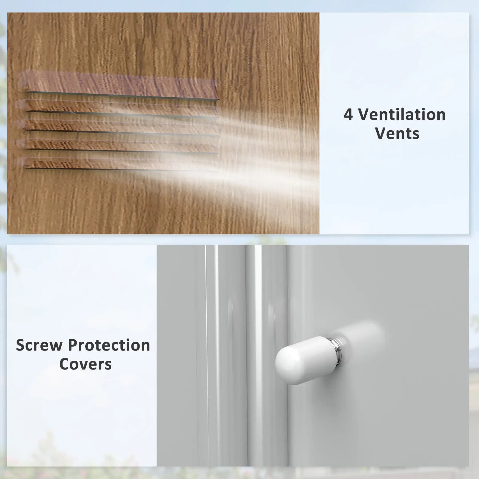 Brown Metal Garden Storage Shed 6.5x3.5ft with Sliding Doors Patio Tool Workshop - Home and Garden Furniture Shop - rustic - furniture