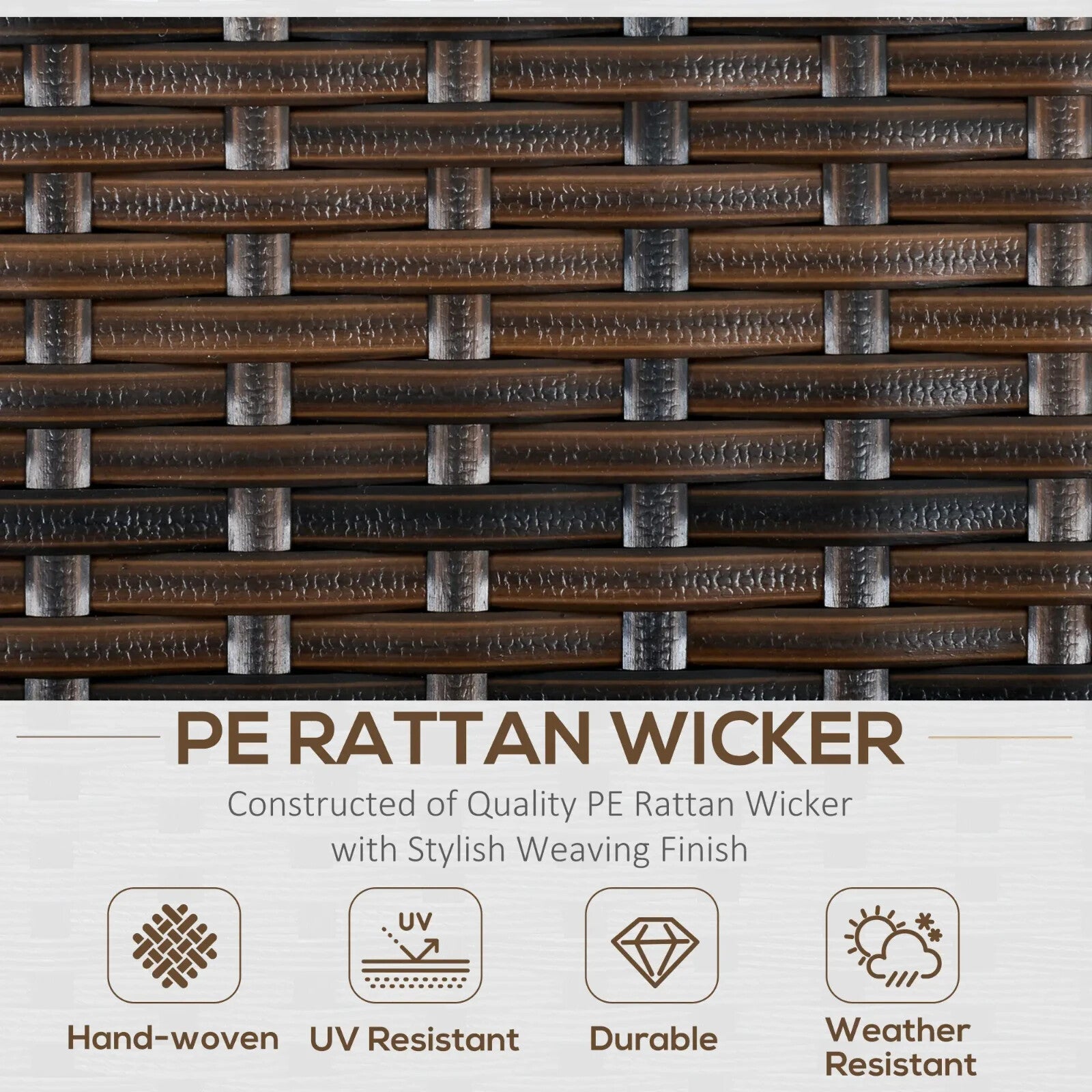 Brown Rattan Furniture Patio Sofa Set with Glass Dining Table & Chairs Cushion - Home and Garden Furniture Shop - rustic - furniture