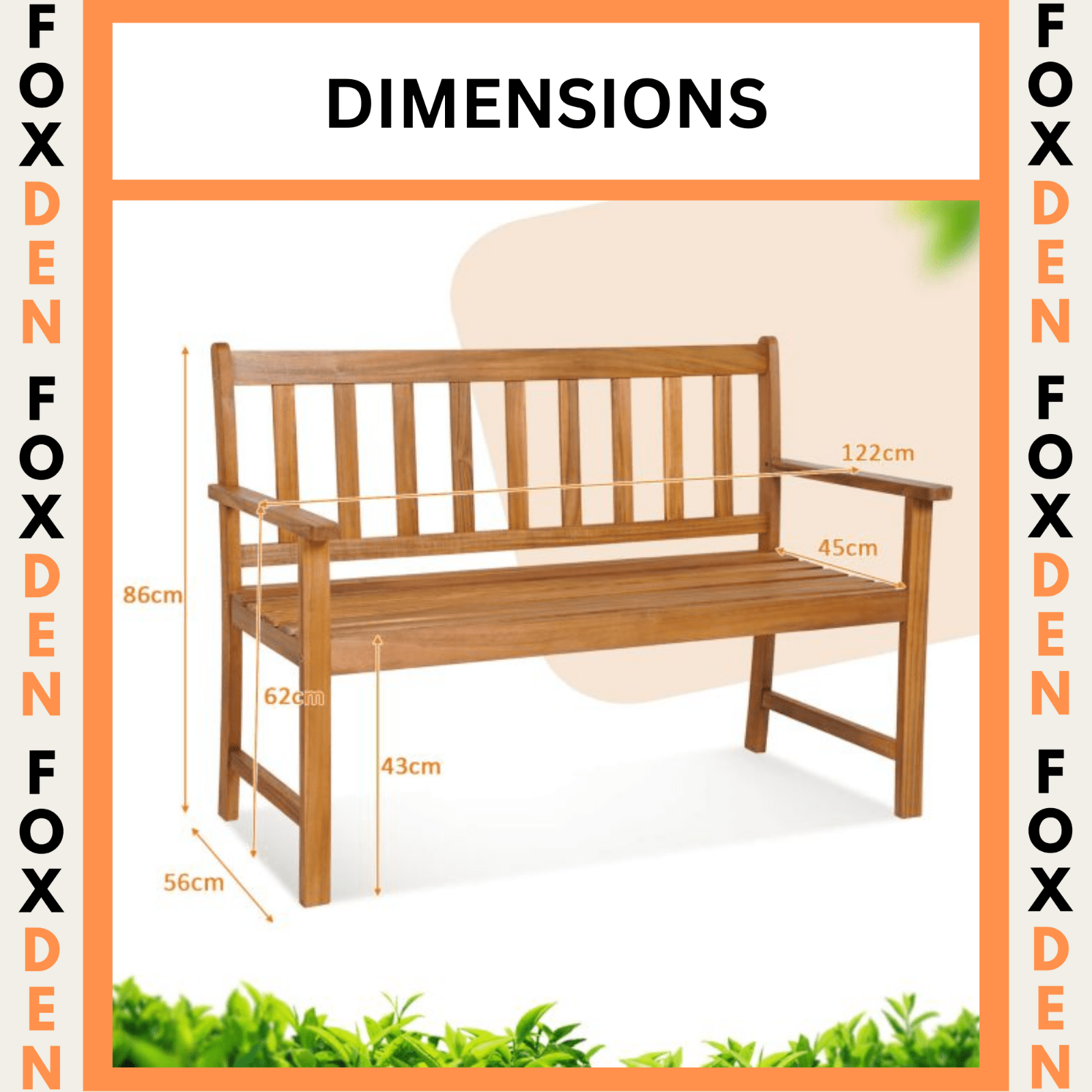 Brown Wooden Garden Bench Traditional 2 Seater Outdoor Patio Furniture Seating - Home and Garden Furniture Shop - rustic - furniture
