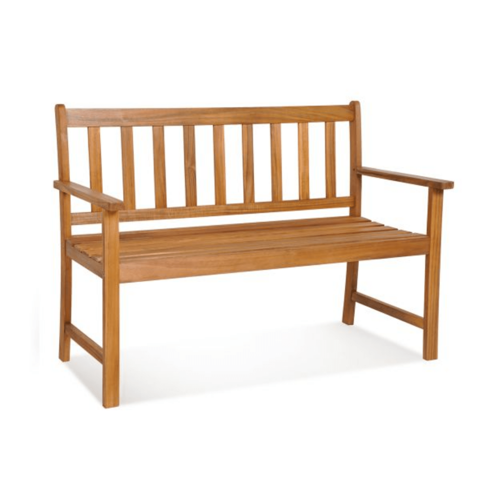 Brown Wooden Garden Bench Traditional 2 Seater Outdoor Patio Furniture Seating - Home and Garden Furniture Shop - rustic - furniture