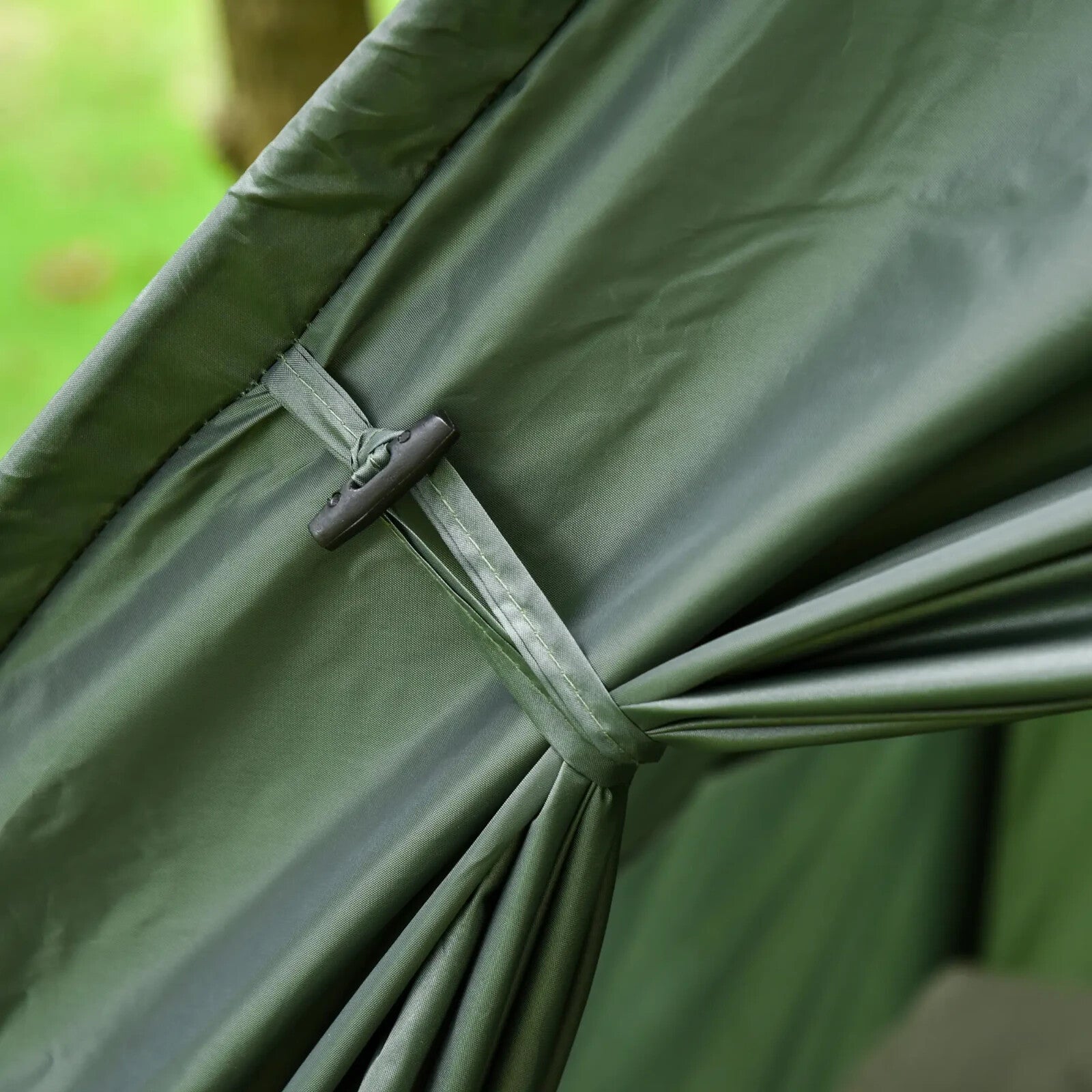 Camping Tent Foldable Hiking Bed Sleeping Bag Cot with Layer Windows Army Green - Home and Garden Furniture Shop - rustic - furniture