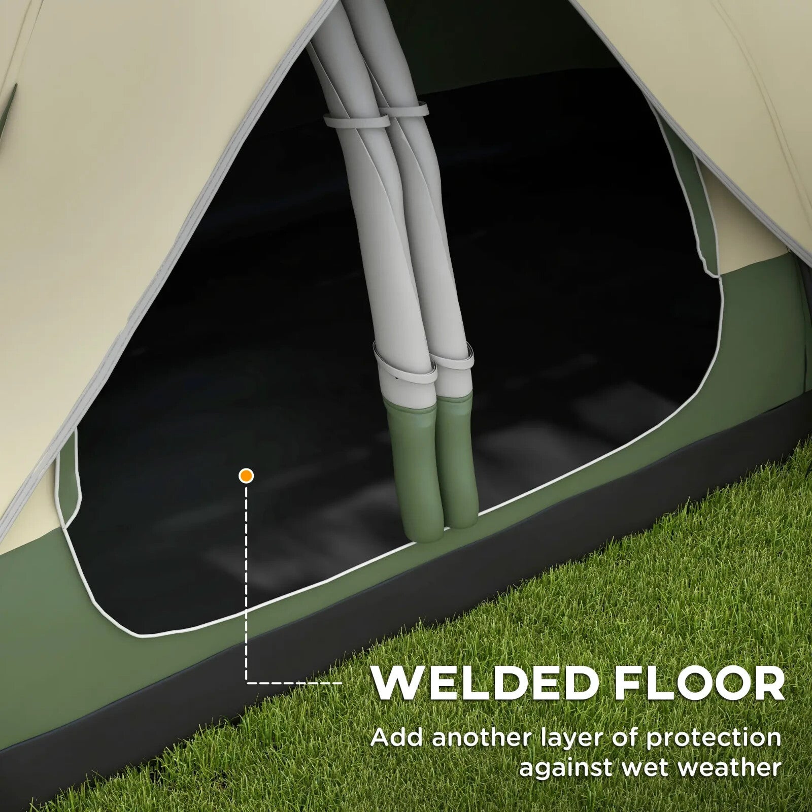 Camping Tent for 6 to 8 Man with 2000mm Waterproof Rainfly and Carry Bag Outdoor - Home and Garden Furniture Shop - rustic - furniture