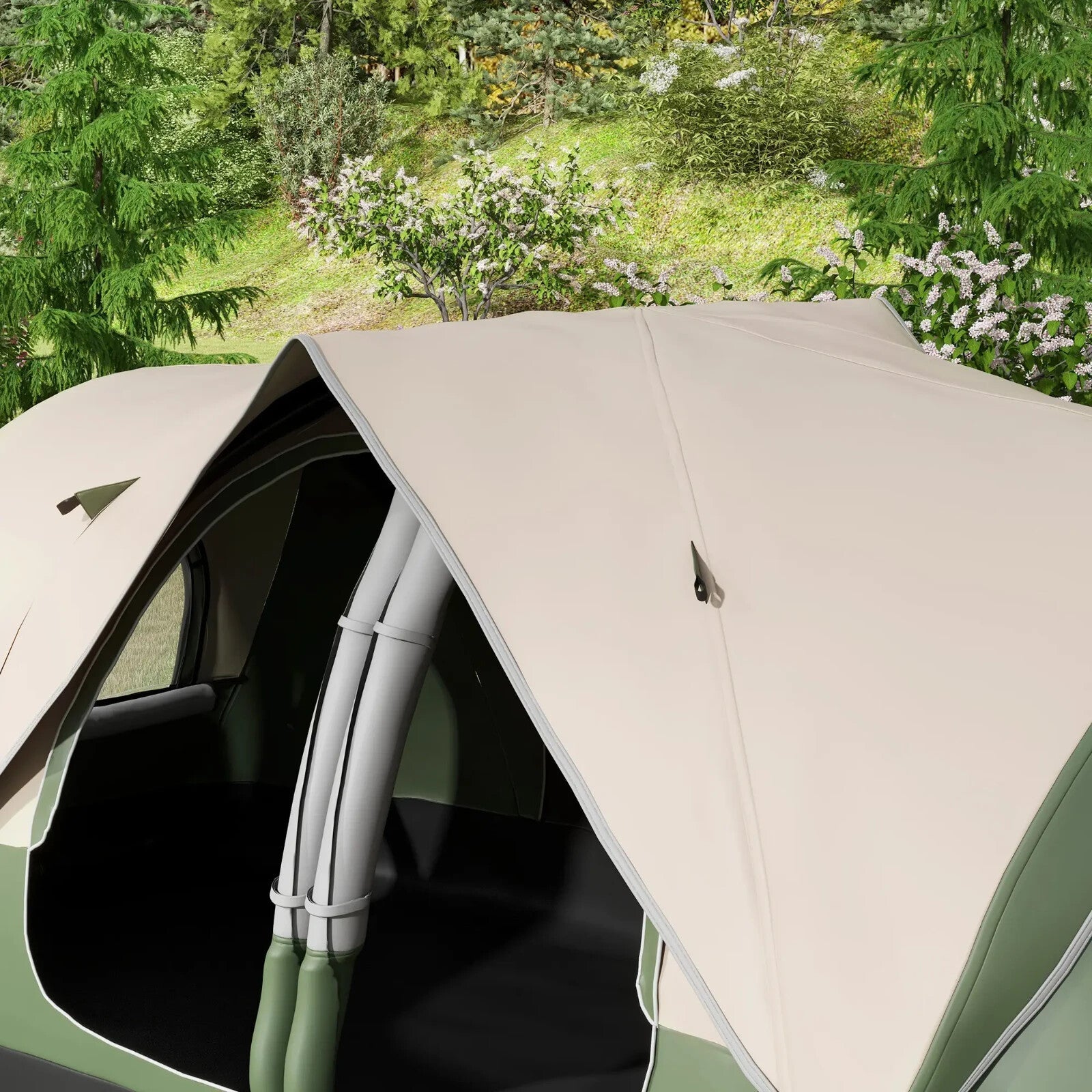 Camping Tent for 6 to 8 Man with 2000mm Waterproof Rainfly and Carry Bag Outdoor - Home and Garden Furniture Shop - rustic - furniture