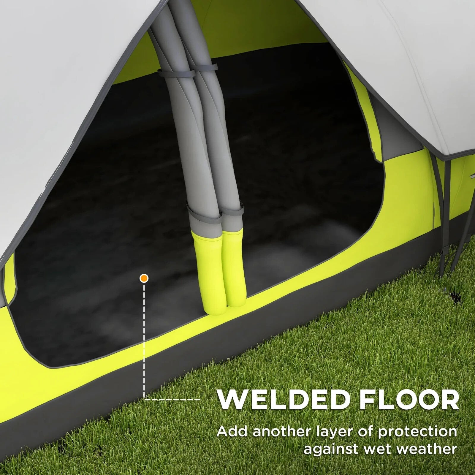 Camping Tent for 6 to 8 People with 2000mm Waterproof Rainfly and Bag for Hiking - Home and Garden Furniture Shop - rustic - furniture
