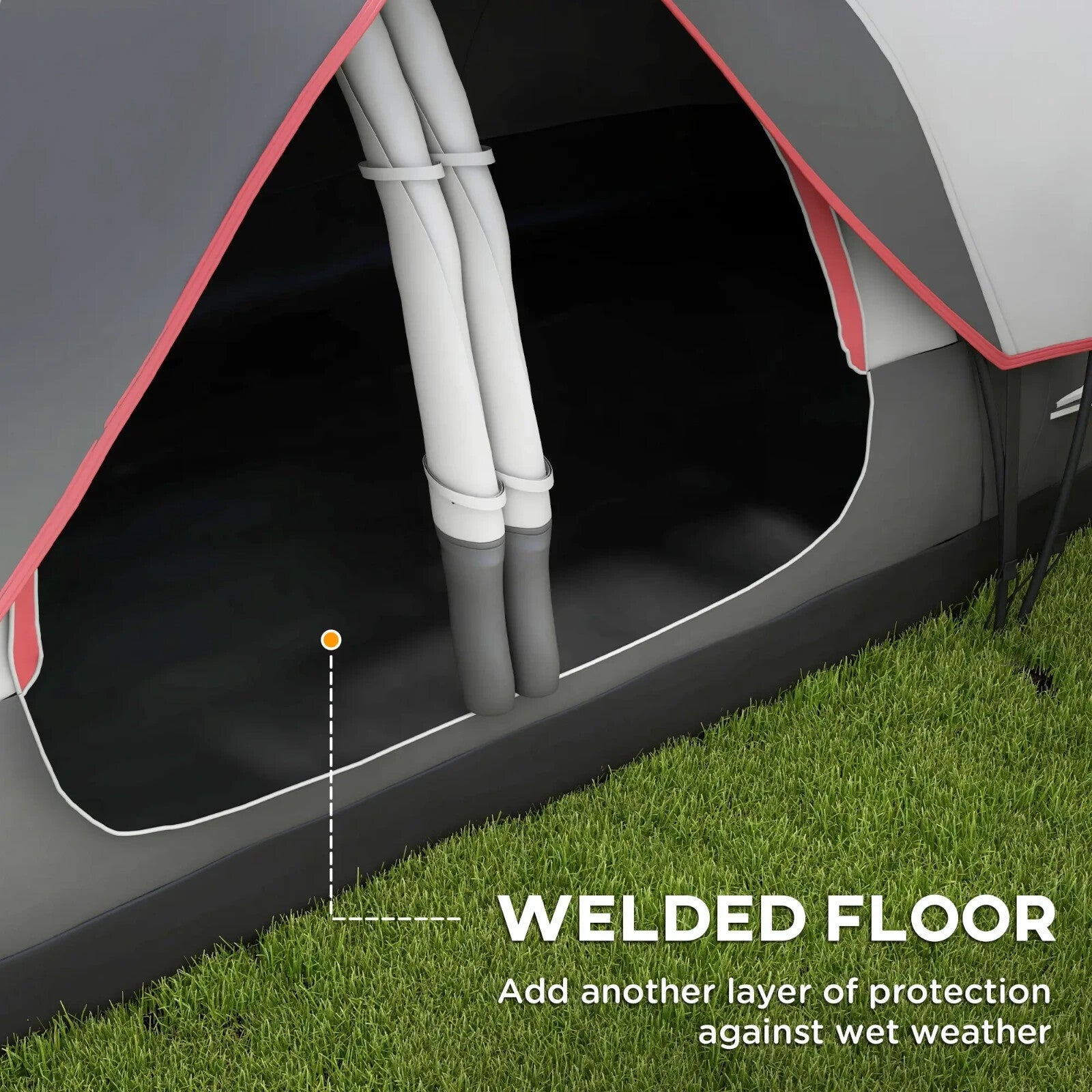 Camping Tent for 6 to 8 People with 2000mm Waterproof Rainfly and Bag for Hiking - Home and Garden Furniture Shop - rustic - furniture