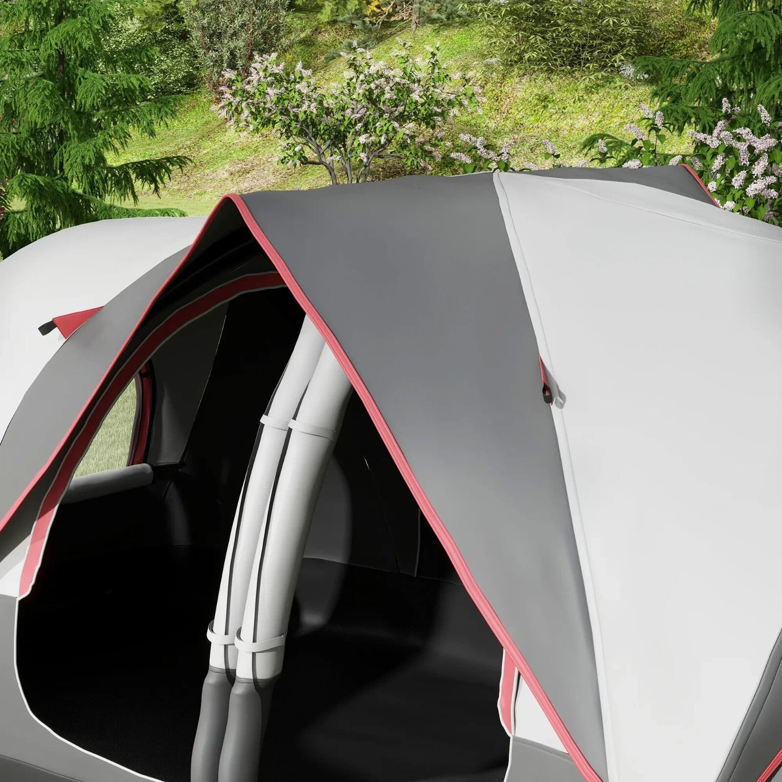 Camping Tent for 6 to 8 People with 2000mm Waterproof Rainfly and Bag for Hiking - Home and Garden Furniture Shop - rustic - furniture