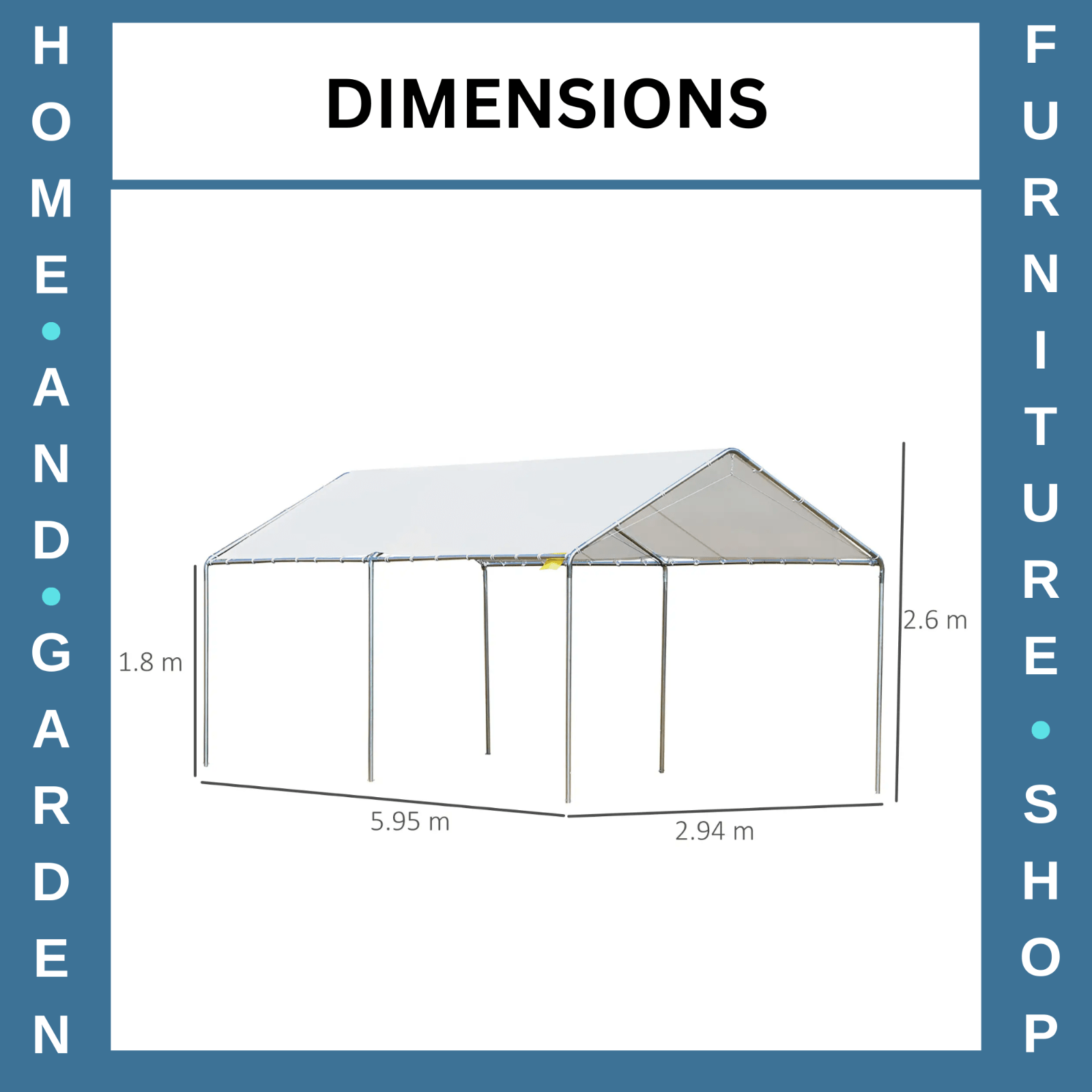 Carport Garage Shelter Polyethylene Canopy Tent UV Resistant Waterproof White - Home and Garden Furniture Shop - rustic - furniture