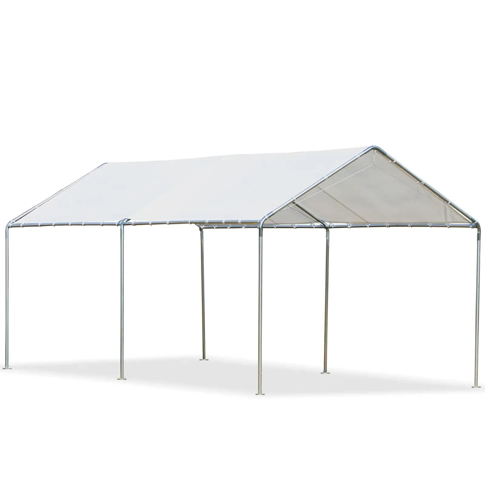 Carport Garage Shelter Polyethylene Canopy Tent UV Resistant Waterproof White - Home and Garden Furniture Shop - rustic - furniture