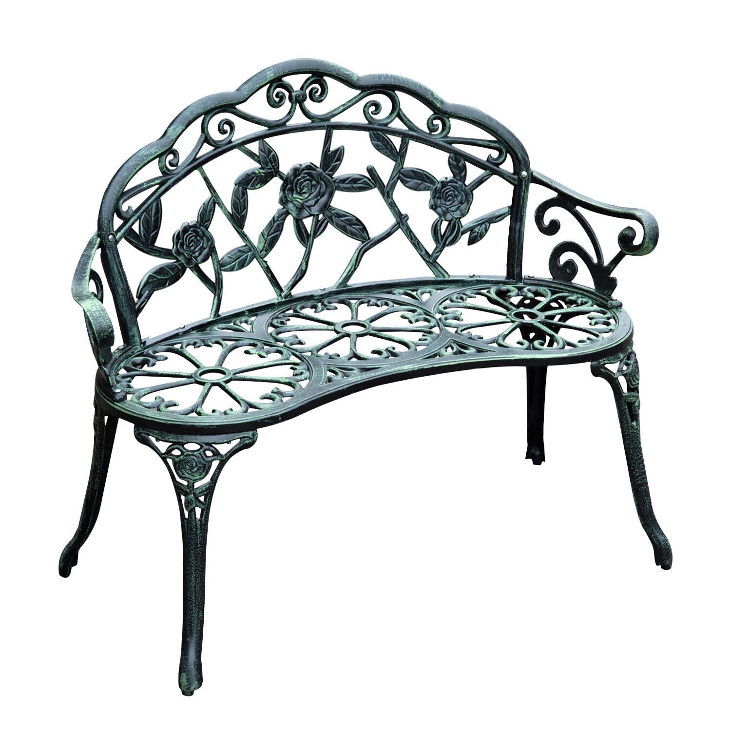 Cast Aluminium Garden Bench Outdoor Patio Chair Decorative Seating for Garden - Home and Garden Furniture Shop - #rustic - furniture#
