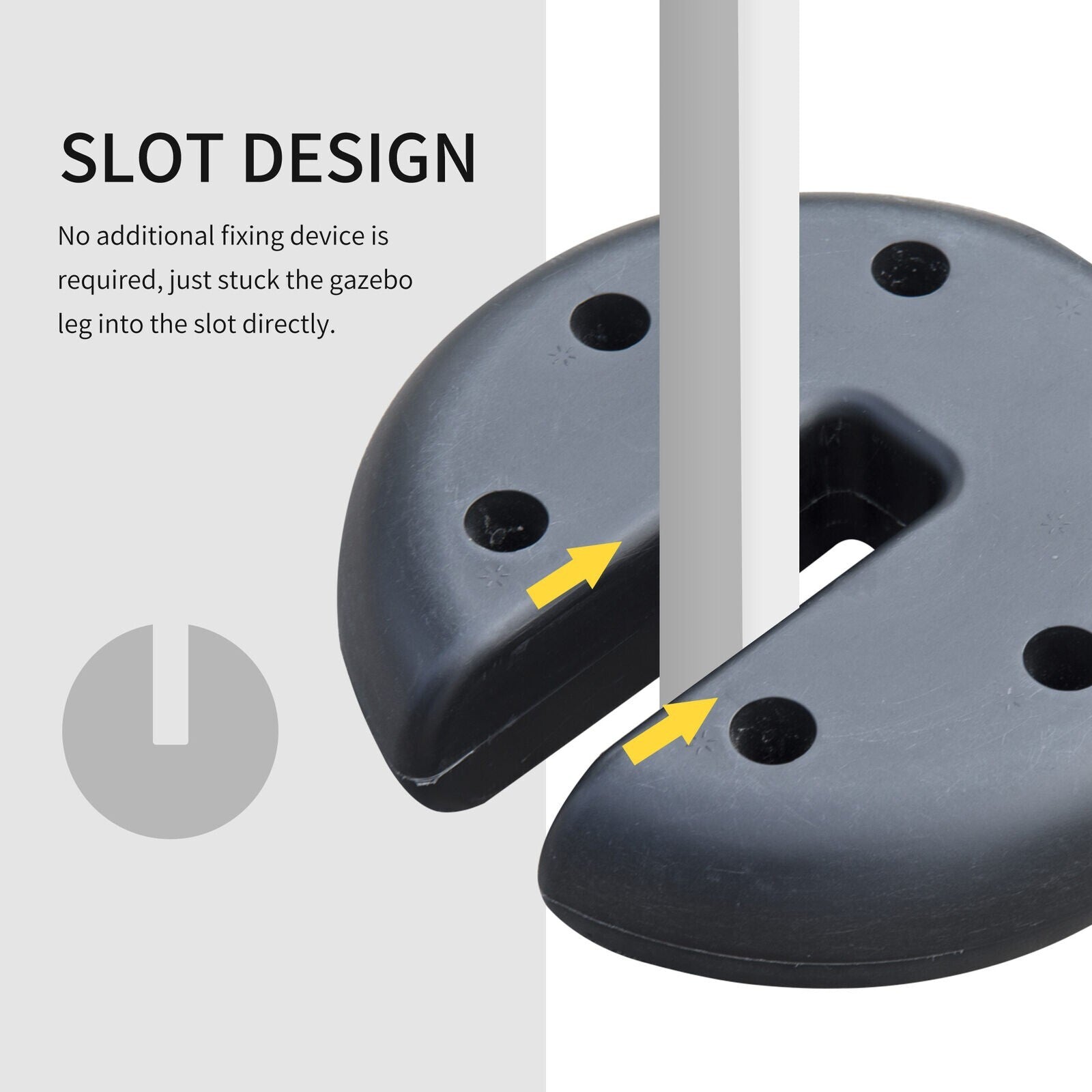 Cement Tent Weight Base 4pcs Gazebo Foot Leg Pole Outdoor Anchor Weights Marquee - Home and Garden Furniture Shop - rustic - furniture