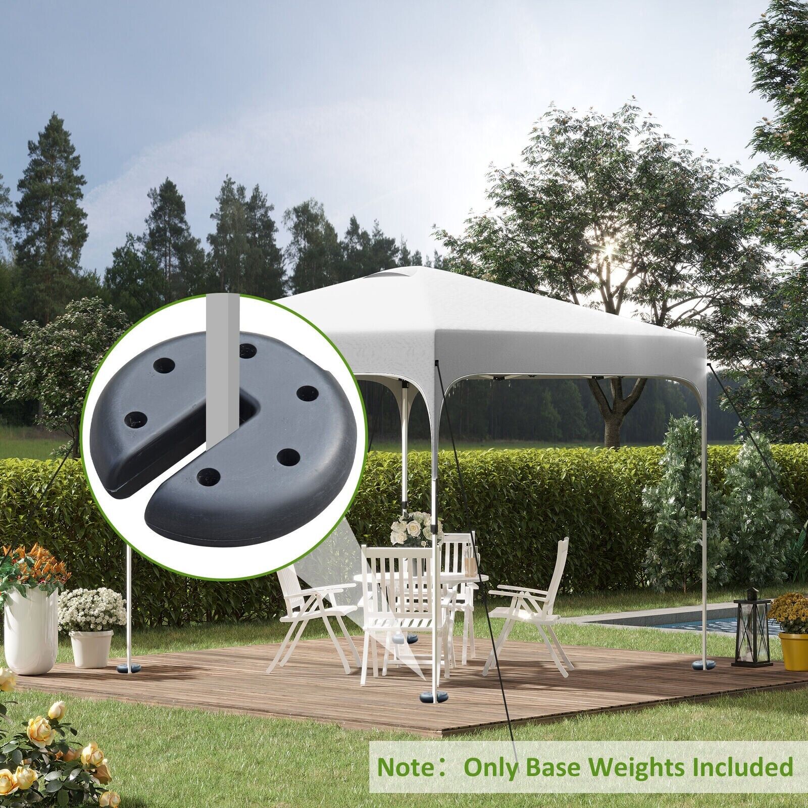 Cement Tent Weight Base 4pcs Gazebo Foot Leg Pole Outdoor Anchor Weights Marquee - Home and Garden Furniture Shop - #rustic - furniture#