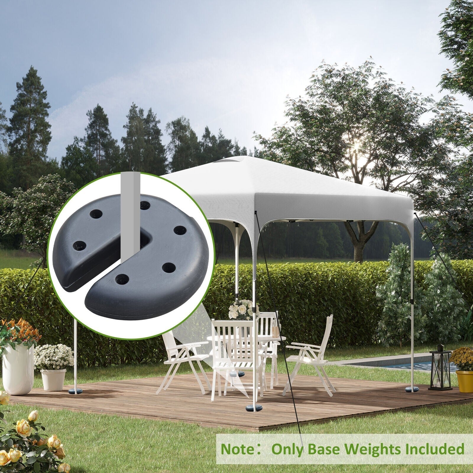 Cement Tent Weight Base 4pcs Gazebo Foot Leg Pole Outdoor Anchor Weights Marquee - Home and Garden Furniture Shop - rustic - furniture