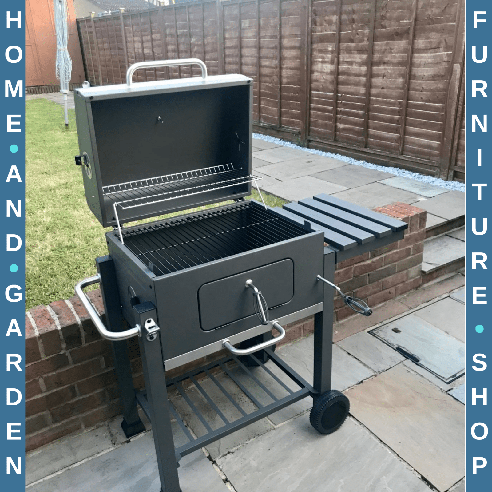 Charcoal Grill with Height Adjustable Coal Pan for Garden BBQ Cooking and Party - Home and Garden Furniture Shop - rustic - furniture