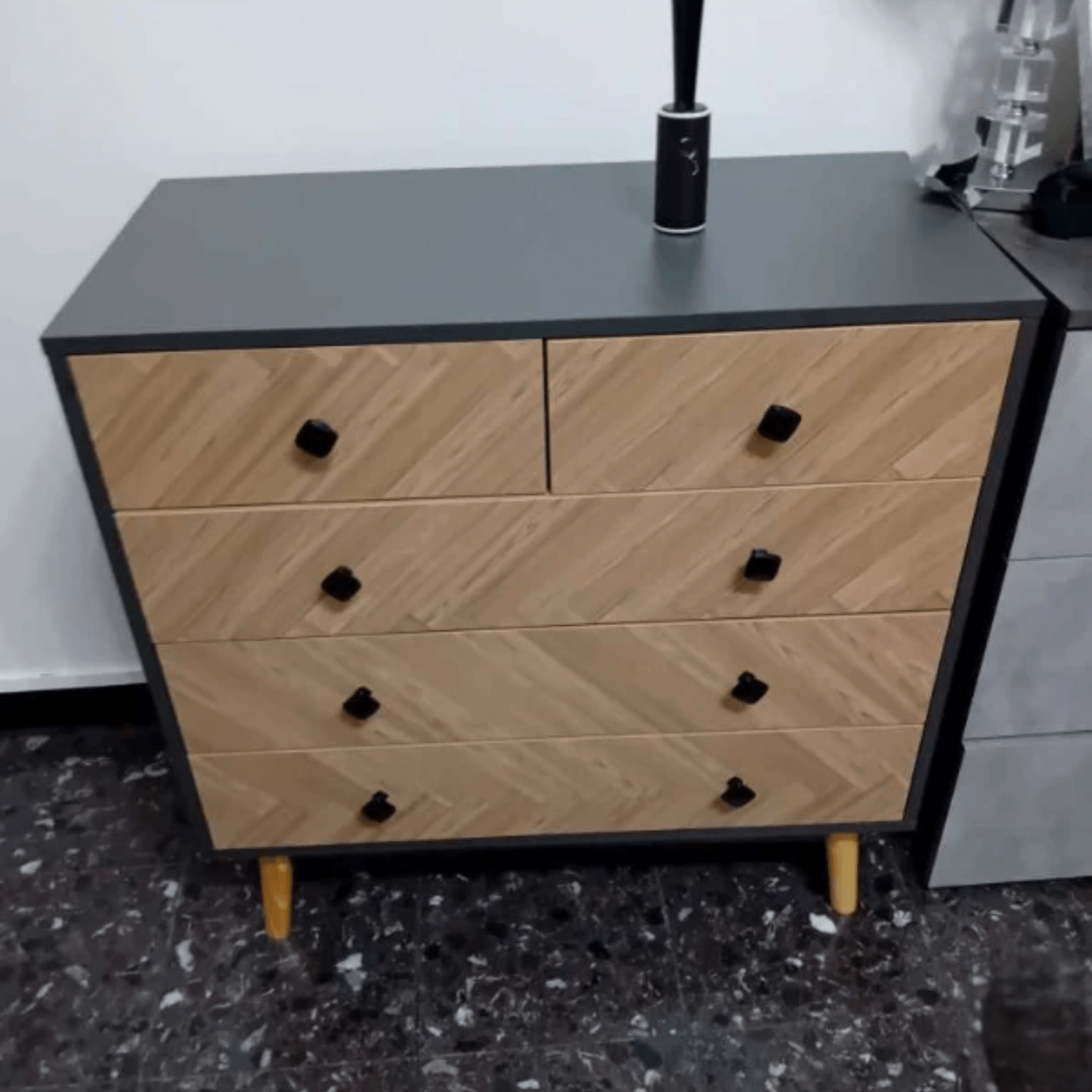 Chest of Drawers 5 Drawer Dresser Storage Cabinet Bedroom Wood Effect Bedside - Home and Garden Furniture Shop - rustic - furniture