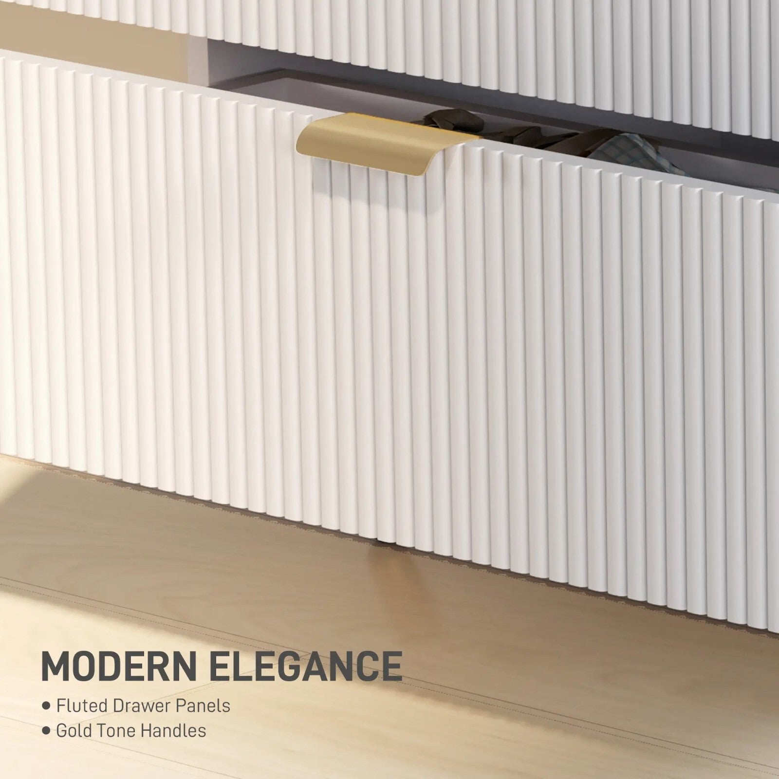 Chest of Drawers White 4 Drawer Chest Drawers Bedroom Storage Art Deco Gold Legs - Home and Garden Furniture Shop - rustic - furniture