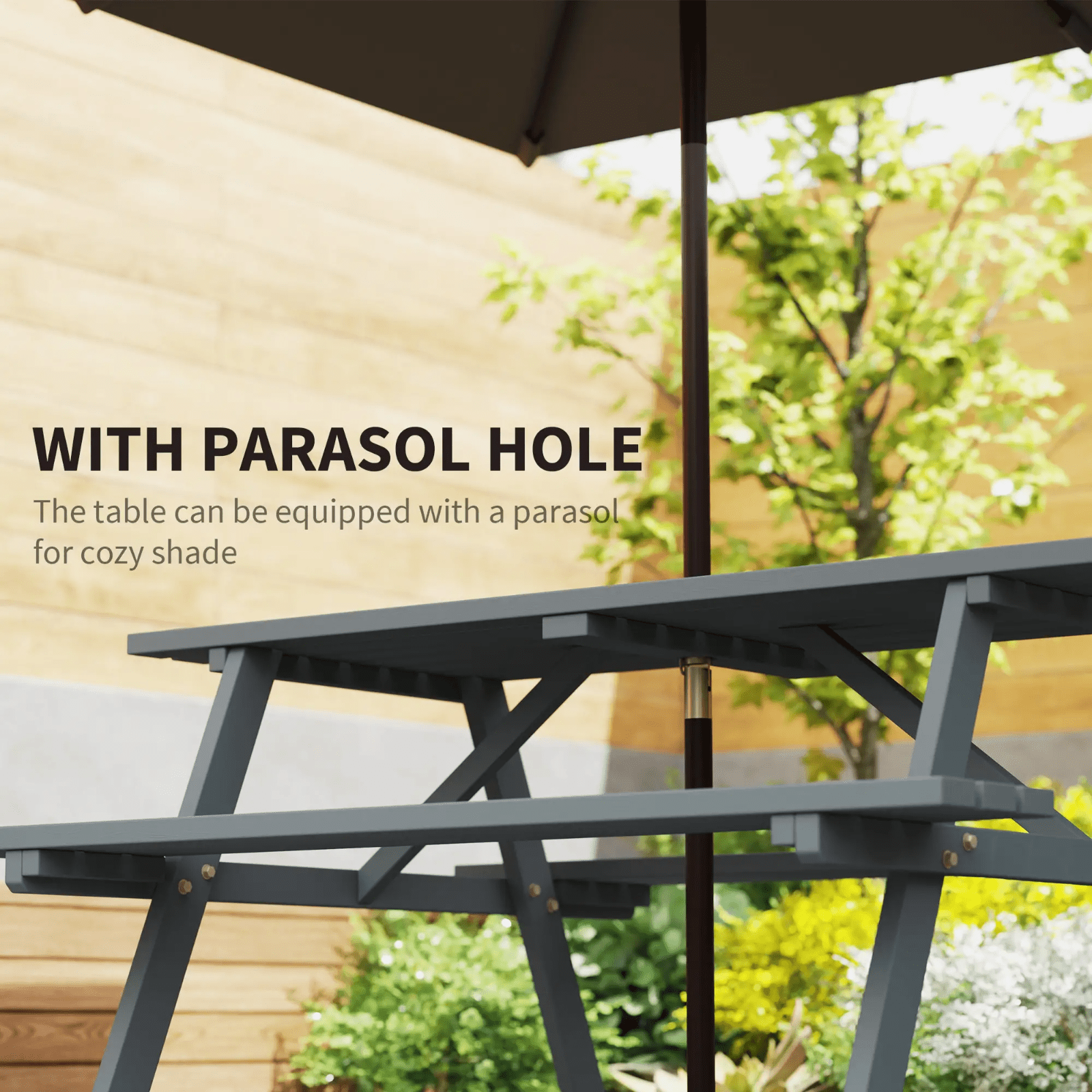 Classic Wooden Pub Bench Picnic Table Outdoor Beer Garden Patio 4 Seater Chair - Home and Garden Furniture Shop - rustic - furniture