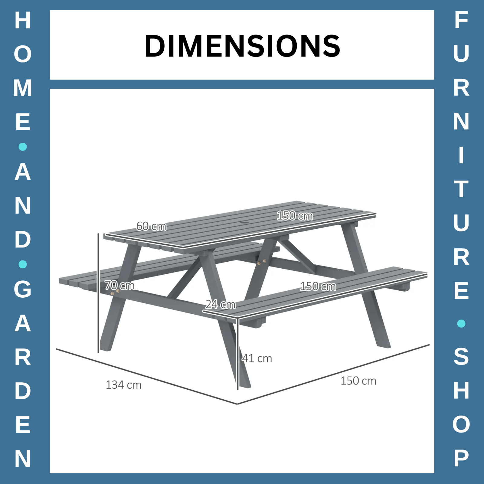Classic Wooden Pub Bench Picnic Table Outdoor Beer Garden Patio 4 Seater Chair - Home and Garden Furniture Shop - rustic - furniture