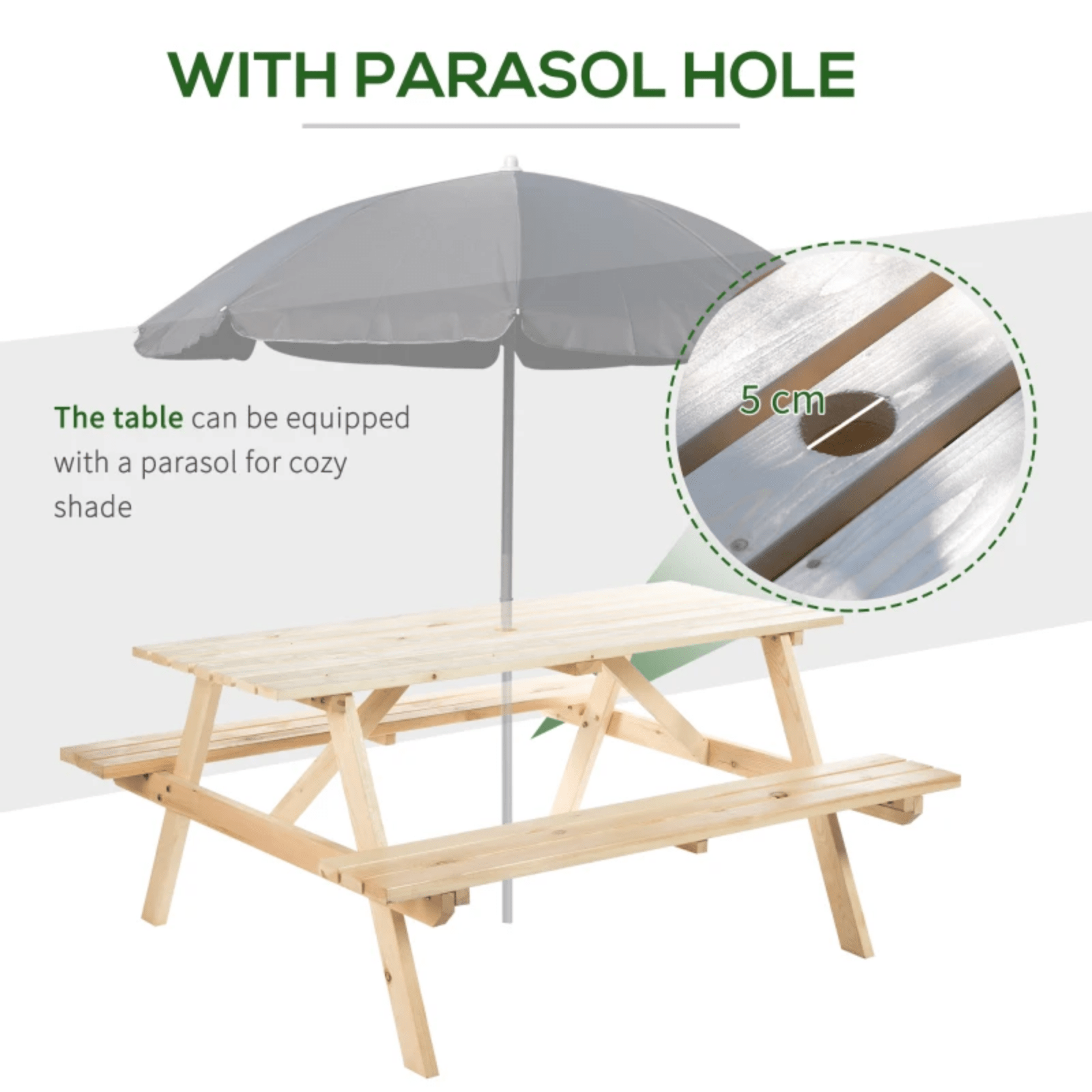 Classic Wooden Pub Picnic Table Bench Outdoor Beer Garden Patio 4 Seater Chair - Home and Garden Furniture Shop - #rustic - furniture#