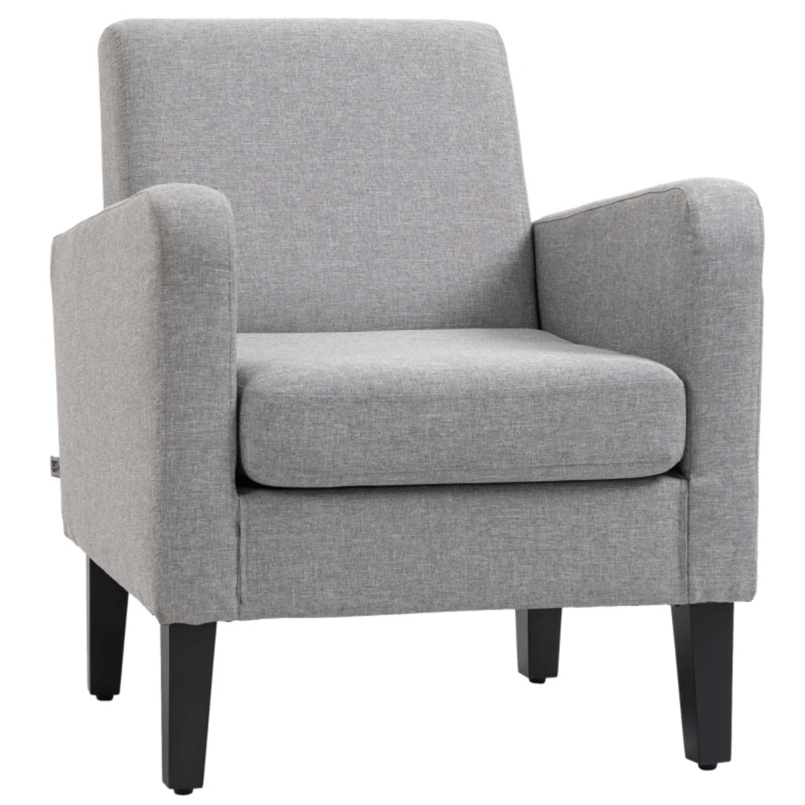 Comfy Modern Armchair Accent Chair with Rubber Wood Legs for Bedroom Light Grey - Home and Garden Furniture Shop - #rustic - furniture#