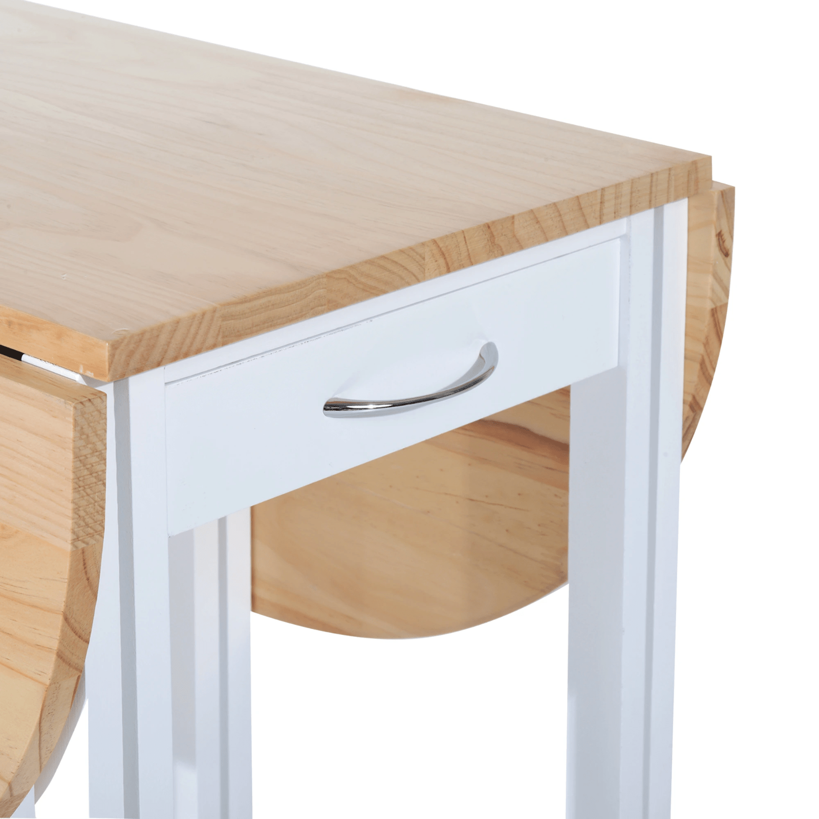 Compact Wooden Breakfast Bar Stools Set Drop Leaf Folding Kitchen Table Cart 3pc - Home and Garden Furniture Shop - rustic - furniture