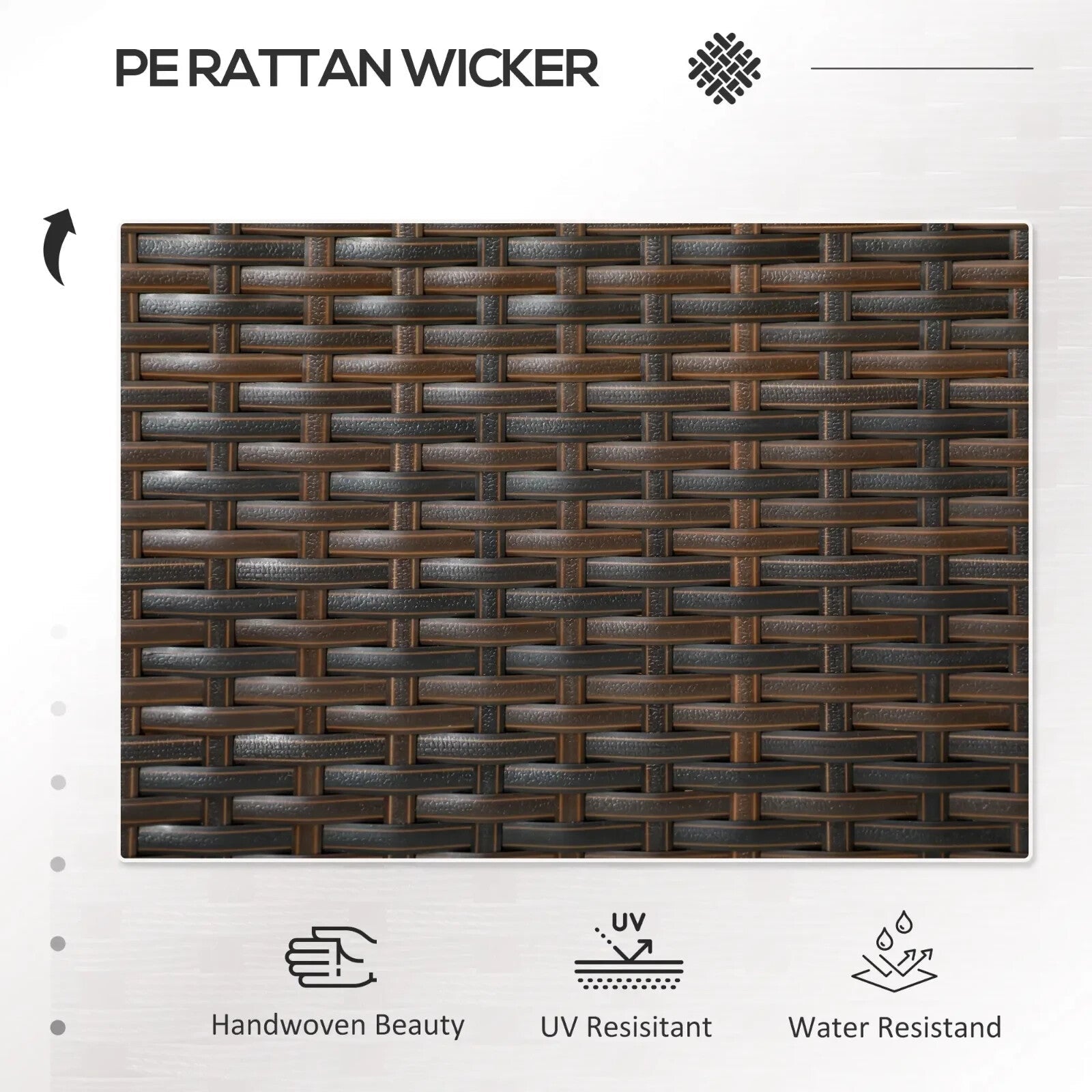 Companion Love Seat 2 - Seater Garden Furniture Wicker wih Glass Top Table Brown - Home and Garden Furniture Shop - rustic - furniture