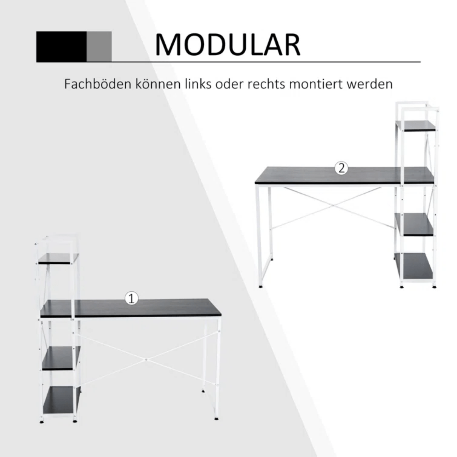 Computer Desk with Shelves Home Office Study Desk Writing Table Workstation Desk - Home and Garden Furniture Shop - #rustic - furniture#