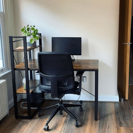 Computer Desk with Shelves Wooden Writing Desk Workstation Home Office Study NEW - Home and Garden Furniture Shop - rustic - furniture