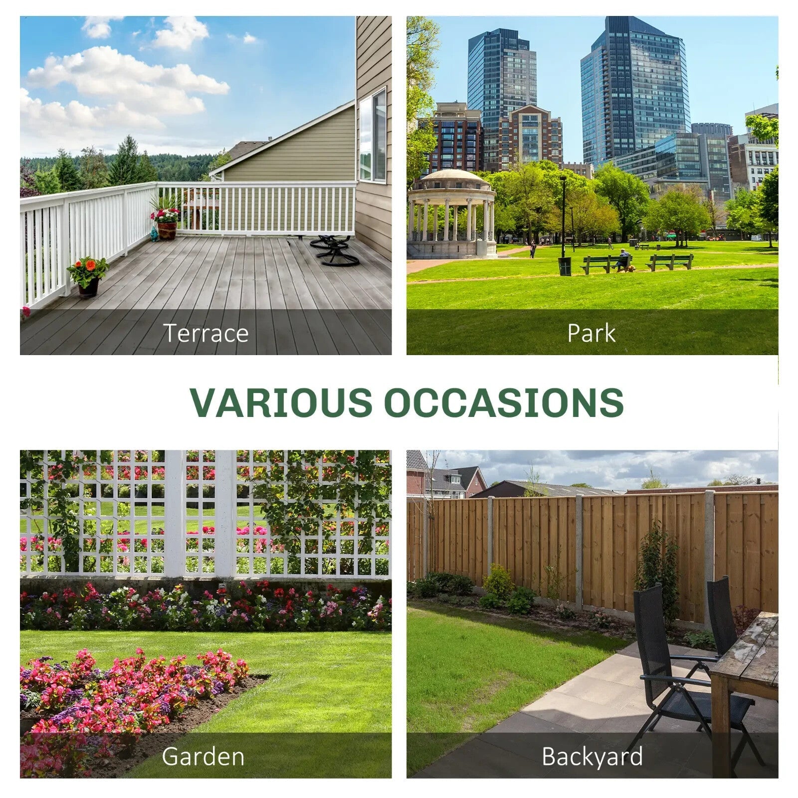 Convertible 2 to 3 Seater Wooden Outdoor Garden Bench for Patio or Backyard Grey - Home and Garden Furniture Shop - rustic - furniture