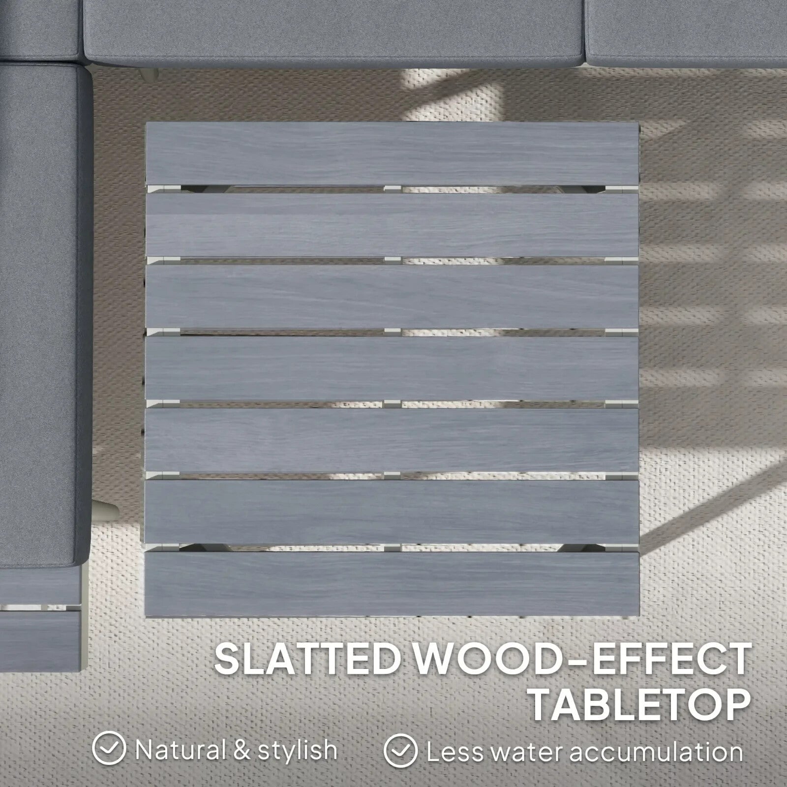 Corner Sofa 3 - PCS L - Shape Thick Padded Seat w/ Adjustable Lounger Dark Grey - Home and Garden Furniture Shop - rustic - furniture