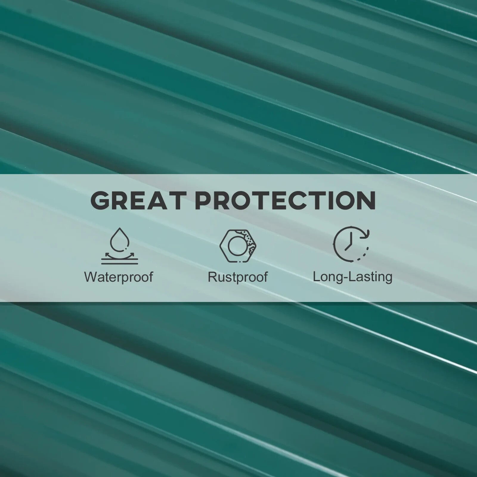 Corrugated Roofing Sheets Pack of 12 Galvanised Metal for Greenhouse Garage Shed - Home and Garden Furniture Shop - rustic - furniture