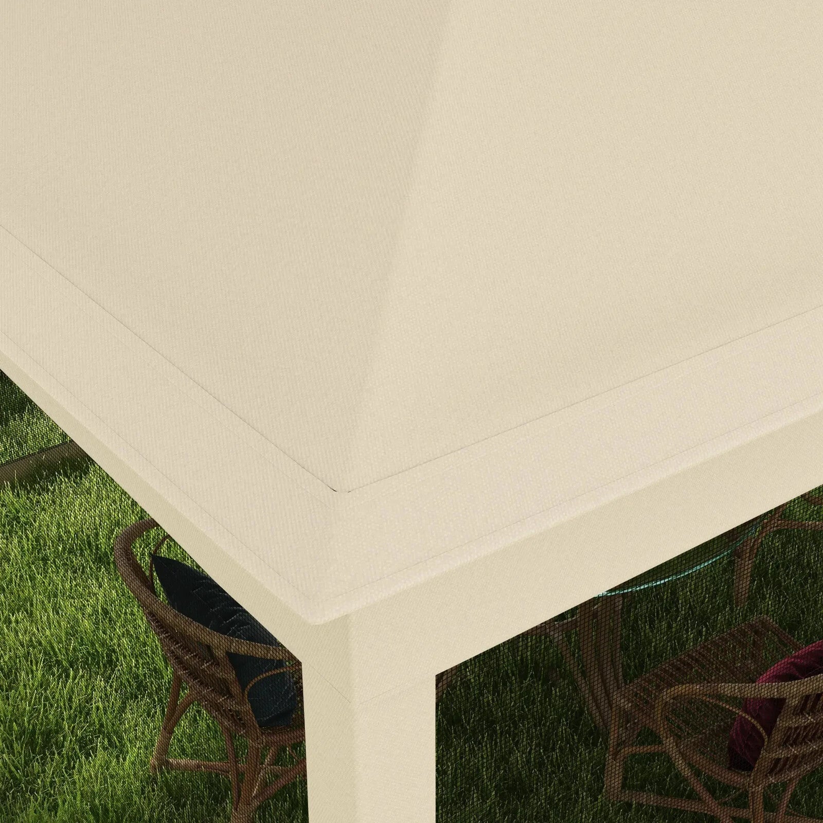 Cream Outdoor Garden Folding Tent Heavy Duty Pop Up Gazebo w Sides Party Patio - Home and Garden Furniture Shop - rustic - furniture