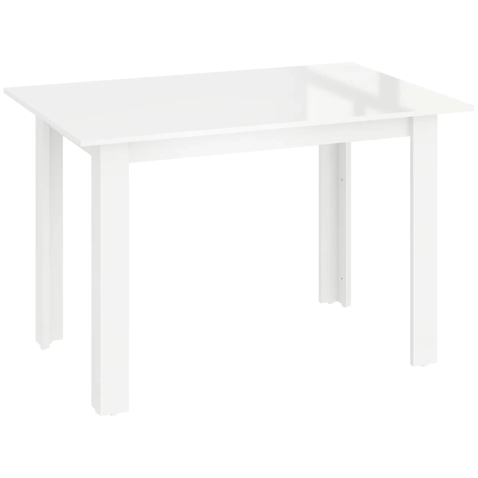 Dining Table Extending Engineered Wood Frame with Removable Center Leaf White - Home and Garden Furniture Shop - rustic - furniture