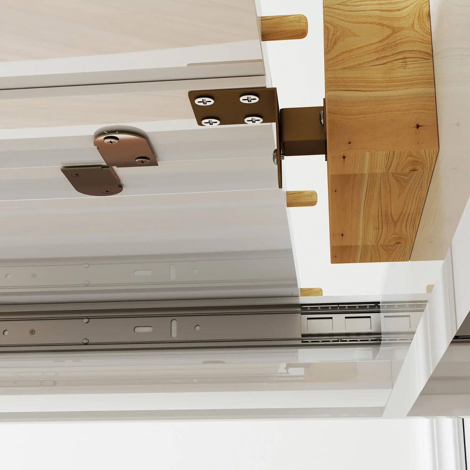 Dining Table Extending Engineered Wood Frame with Removable Center Leaf White - Home and Garden Furniture Shop - rustic - furniture