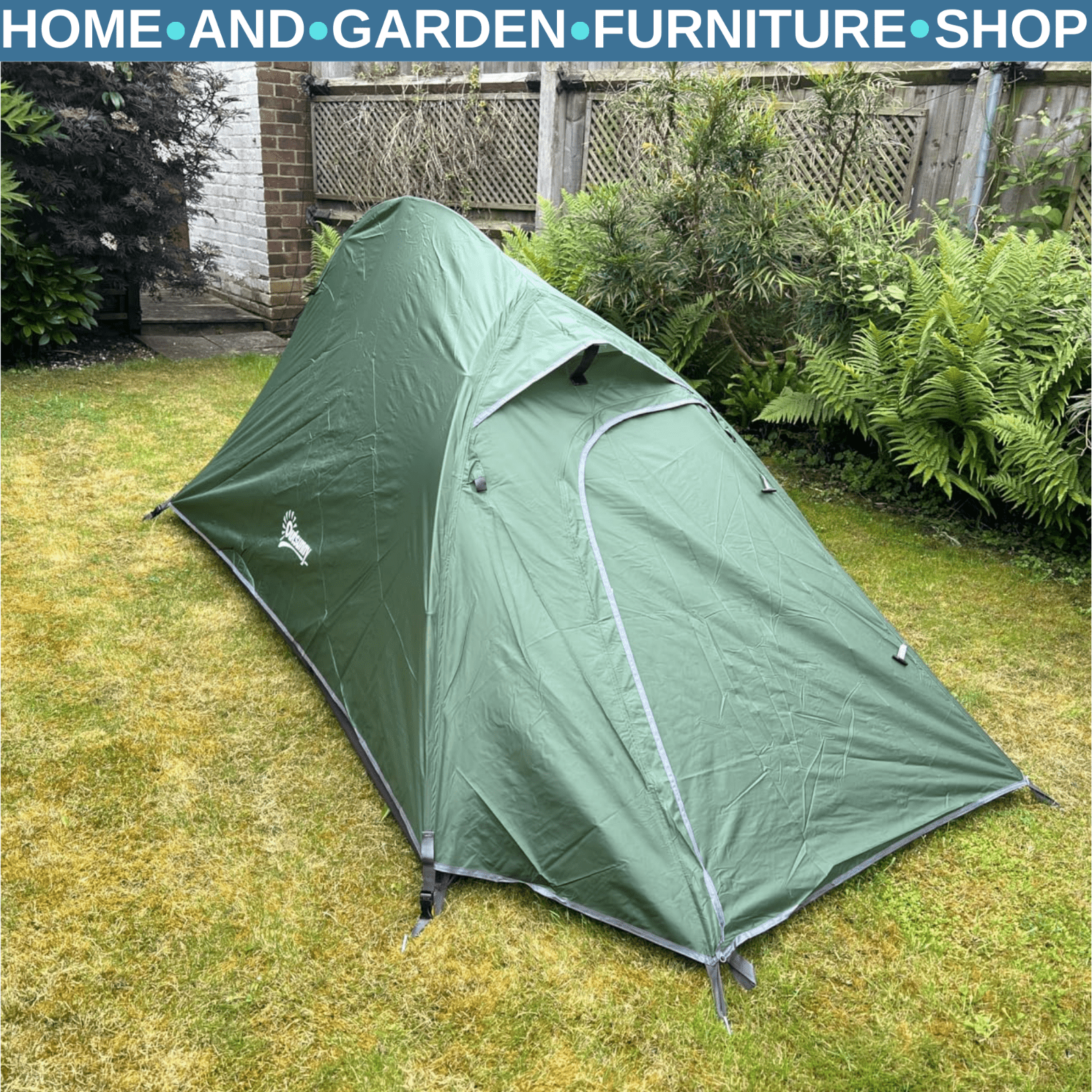 Double Layer Camping Tent 1 to 2 Man Waterproof 2000mm Lightweight w/ Carry Bag - Home and Garden Furniture Shop - rustic - furniture