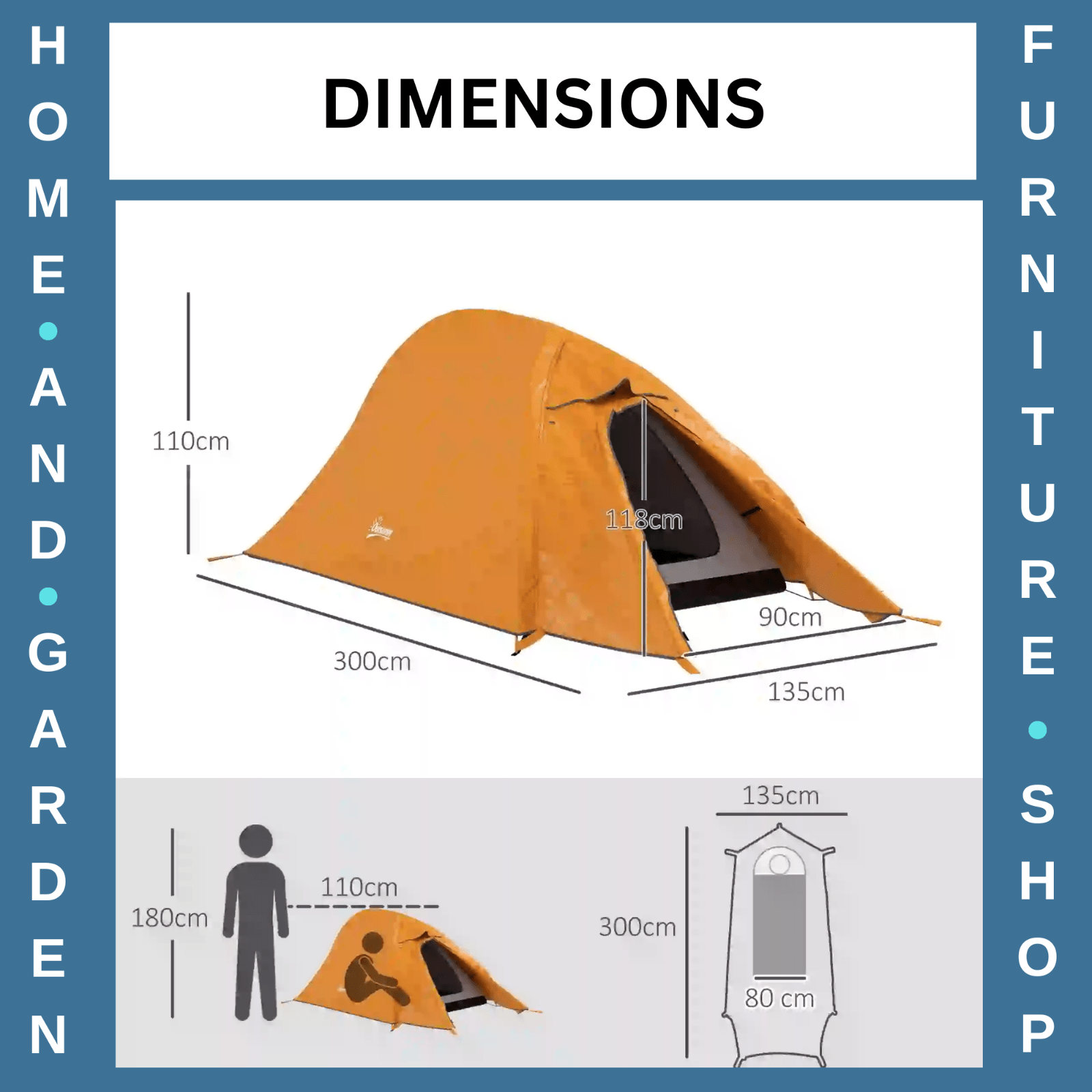 Double Layer Camping Tent 1 to 2 Man Waterproof 2000mm Lightweight w/ Carry Bag - Home and Garden Furniture Shop - rustic - furniture