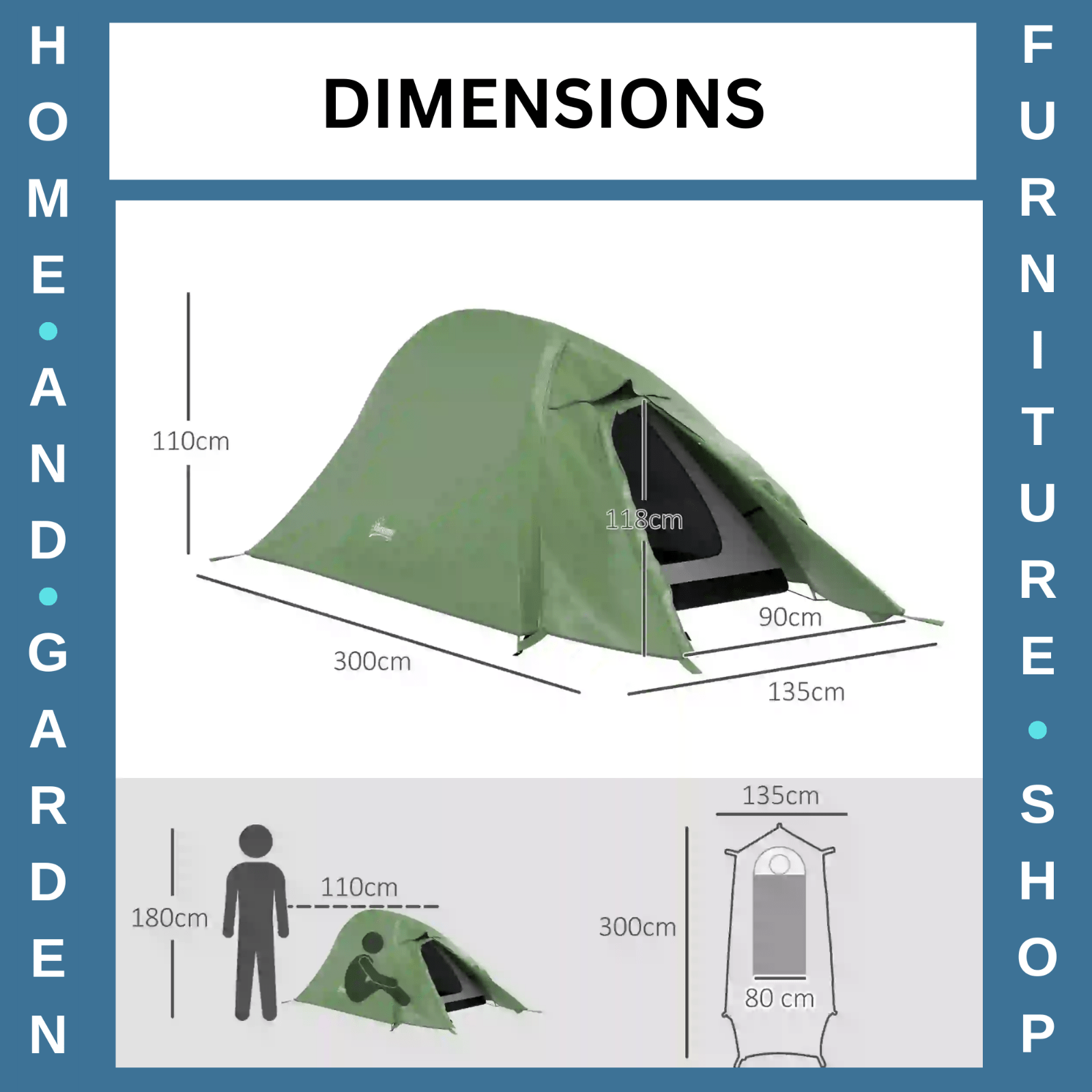 Double Layer Camping Tent 1 to 2 Man Waterproof 2000mm Lightweight w/ Carry Bag - Home and Garden Furniture Shop - rustic - furniture