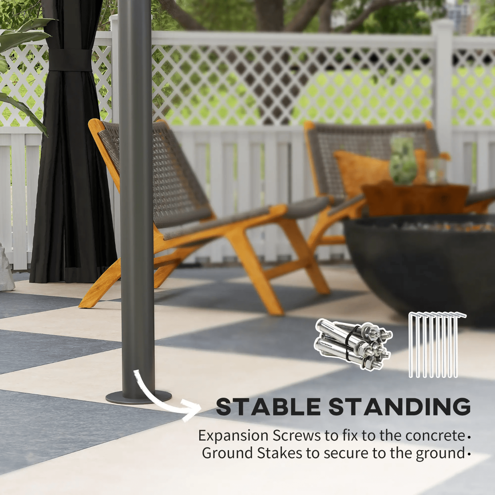 Double Roof Hard Top Gazebo with Sides Party Tent Garden Marquee Patio Cover 3m - Home and Garden Furniture Shop - rustic - furniture