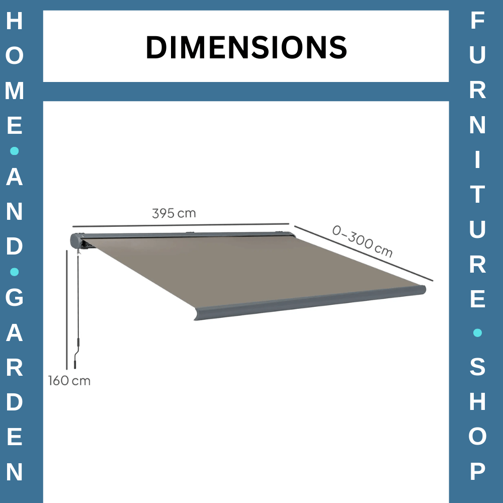 Electric Awning Remote Control Retractable Full Cassette Garden Patio Canopy - Home and Garden Furniture Shop - rustic - furniture