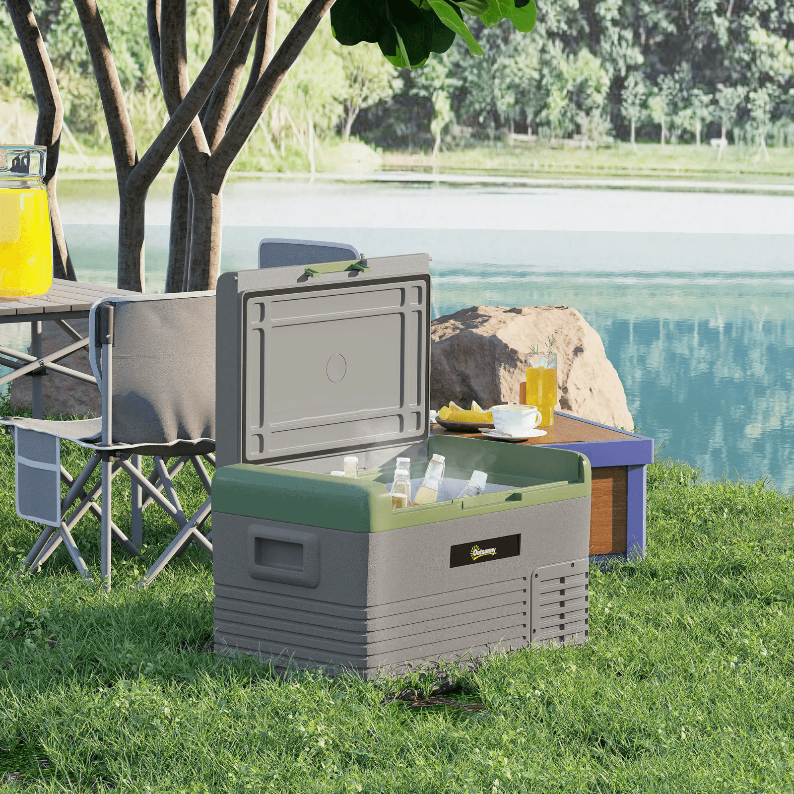Electric Fridge Compressor Car Fridge Freezer 50L Portable Cooler Box 12v 240v - Home and Garden Furniture Shop - rustic - furniture
