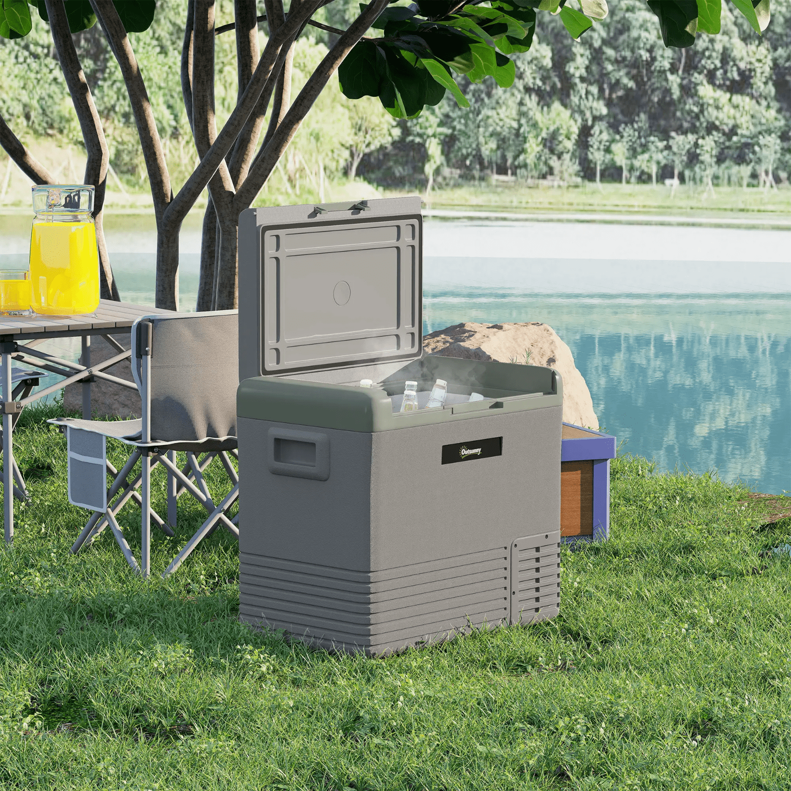 Electric Fridge Compressor Car Fridge Freezer 50L Portable Cooler Box 12v 240v - Home and Garden Furniture Shop - rustic - furniture