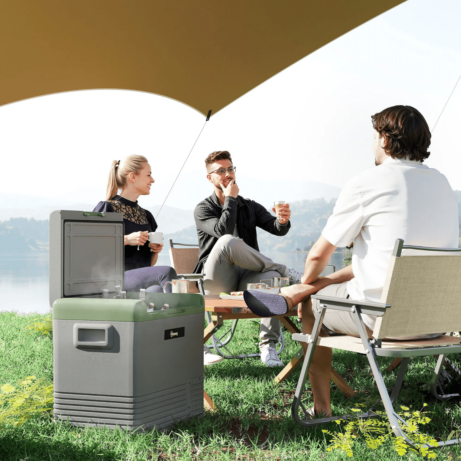 Electric Fridge Compressor Car Fridge Freezer 50L Portable Cooler Box 12v 240v - Home and Garden Furniture Shop - rustic - furniture